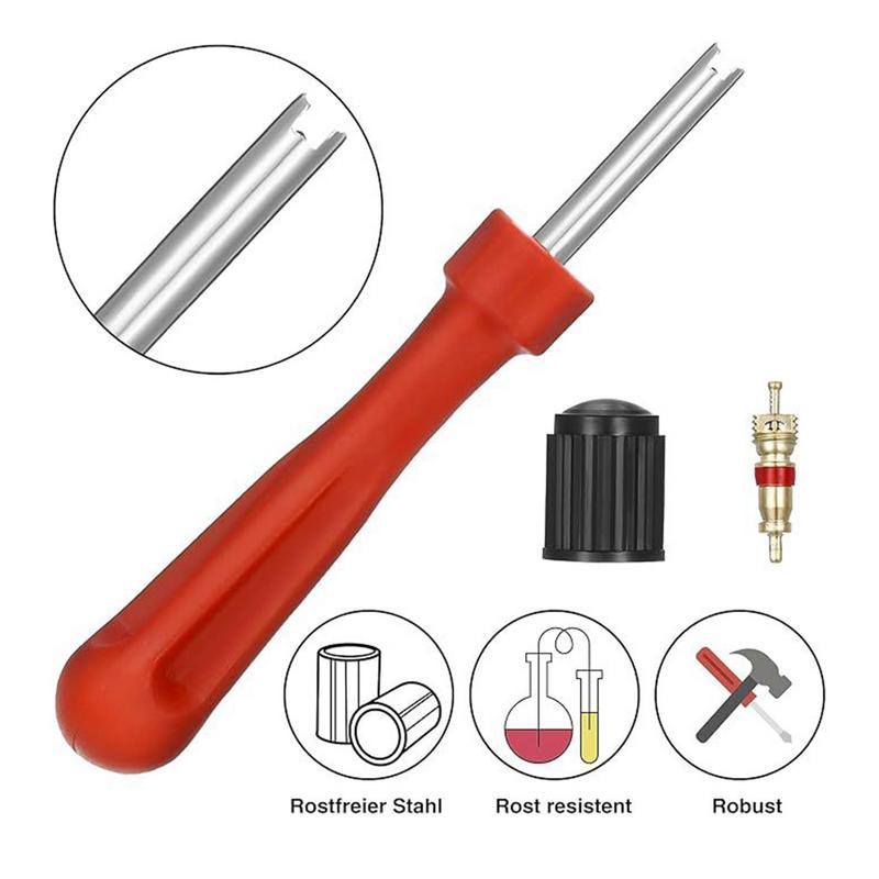 Tire Valve Stem Removal Tool Kit Valve Core Removal Repair Tool Multifunctional Metal Stitcher Tool For Car Motorcycle Truck Ect