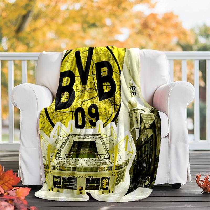 Borussia Dortmund printed throw blanket—soft,warm;versatile blanket for all seasons—perfect as &air-conditioning throw,nap blanket