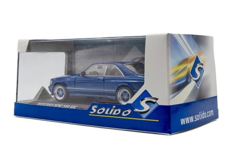 Solido 1/43 Mercedes-Benz 560 SEC AMG Widebody 1990 Blue SOLIDO Diecast