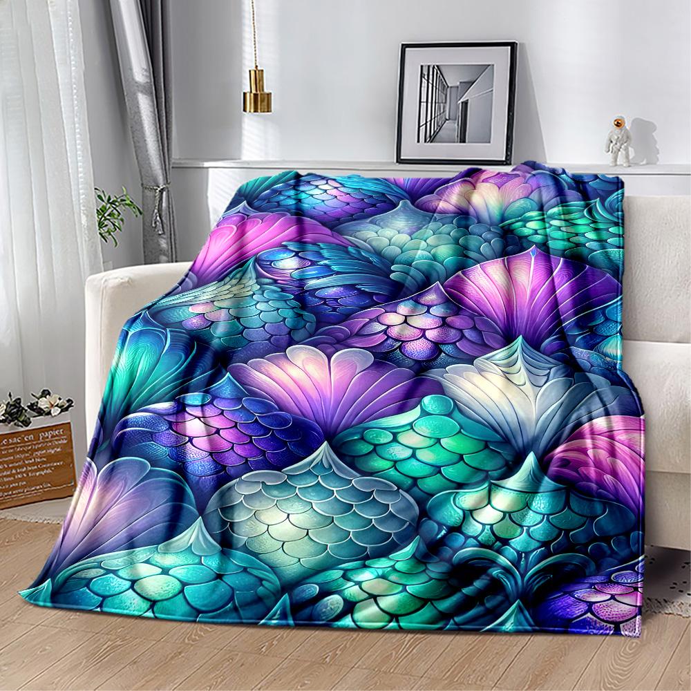 Mermaid In The Ocean Swirl Blankets are suitable for living rooms, bedrooms, camping, and other places, making them an ideal choice for gifts.