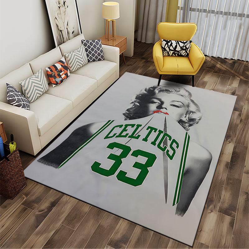 "Retro Celtics 33 Decor Rug" suitable as a non-slip mat for the living room or bedroom sofa