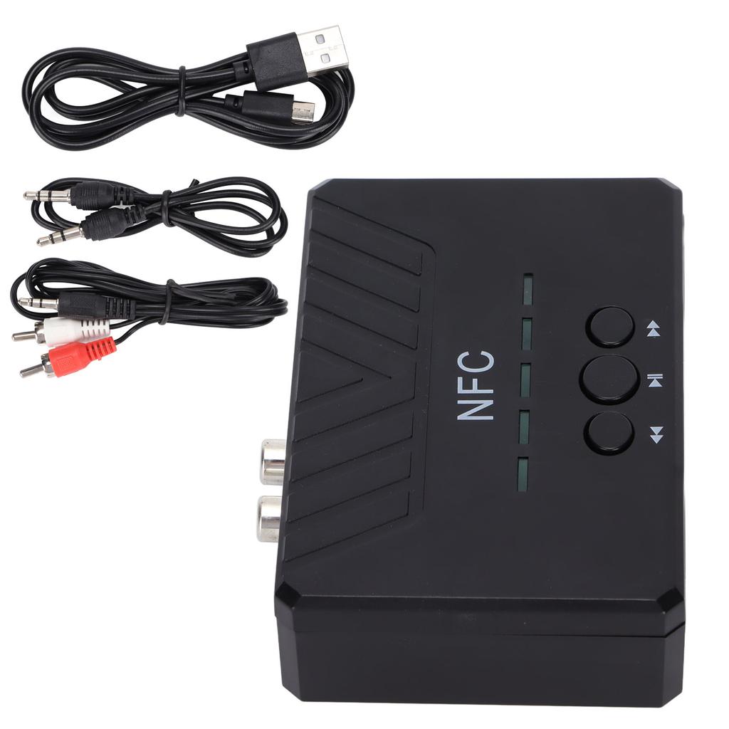 NFC 5.0 Bluetooth Receiver USB Playback AUX Wireless Audio Adapter for Car Home Stereo
