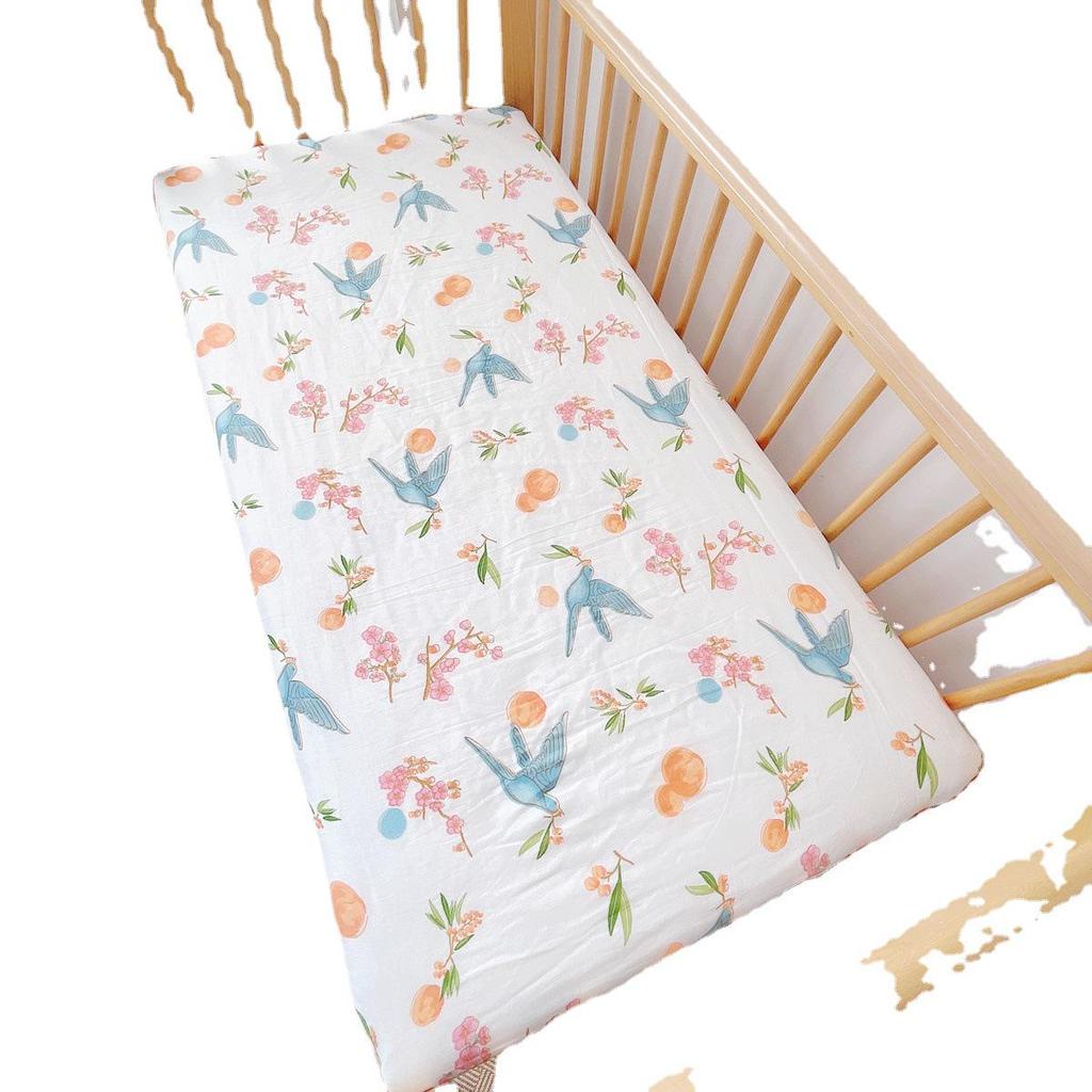 Новорожденный Хлопковая Марля Простыня на Резинку для Детской Кроватки - Чехол для Детского Матраса