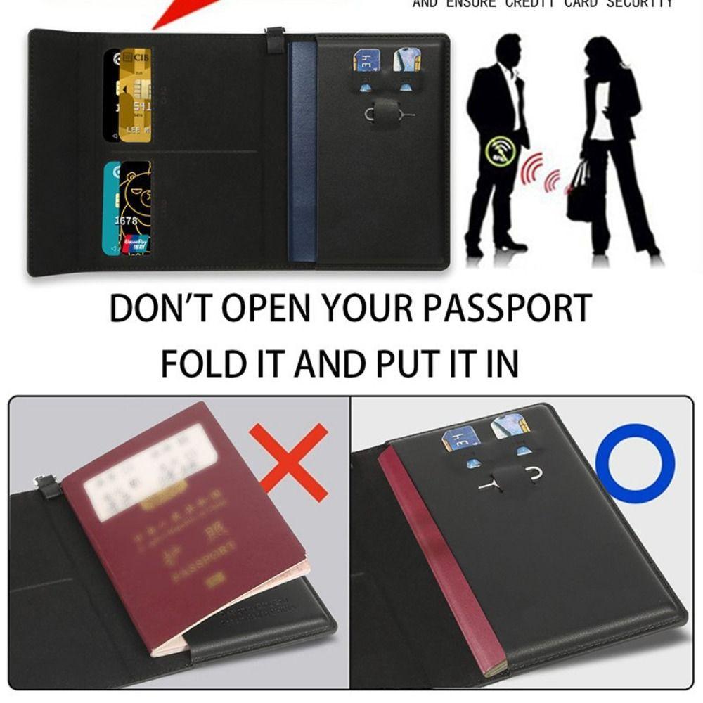 Новый Однотонный Держатель для Паспорта с RFID-Блокировкой, Слот для Билетов, Зажим, Защитный Чехол, Кожаная Сумка для Дорожных Карт