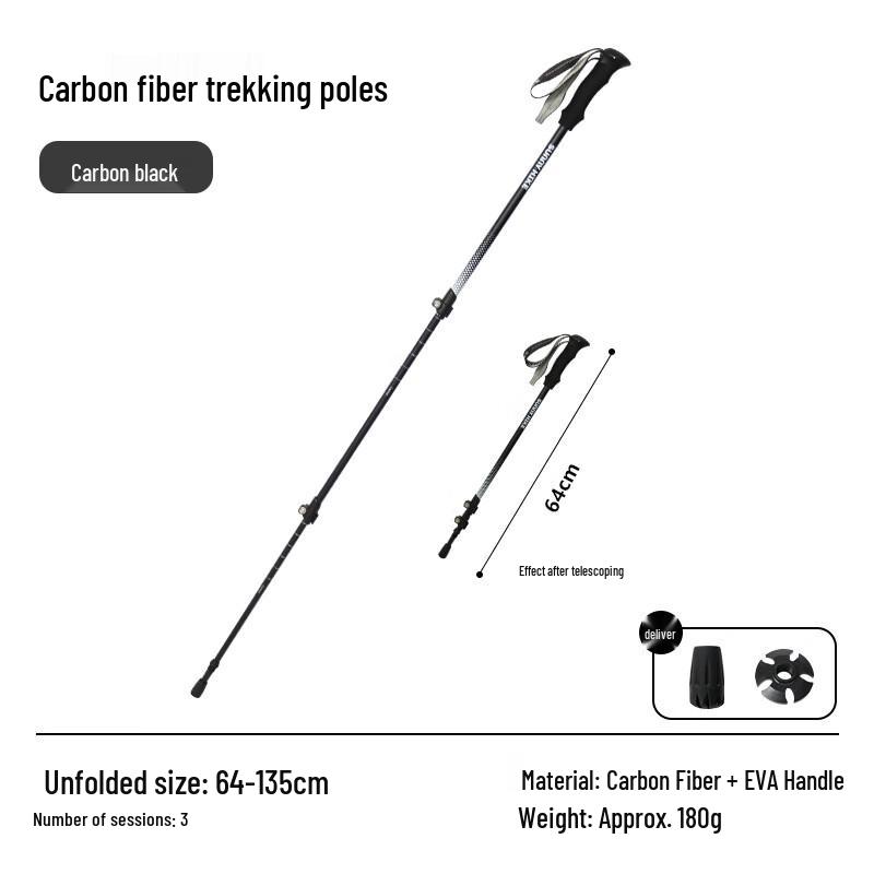 Carbon Fiber Telescopic Trekking Pole