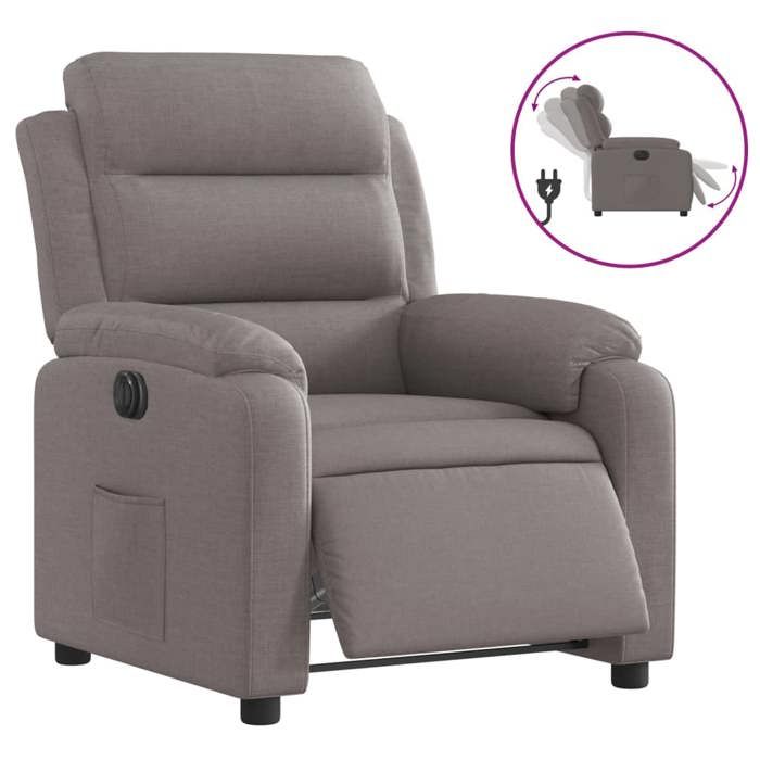 VidaXL Fauteuil Inclinable Électrique, Chaise de Relaxation avec Dossier, Siège avec Accoudoirs, Fauteuil TV de Salle de 3204964