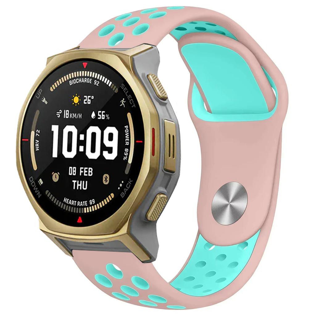 Силиконовый ремешок 20 мм 22 мм для Amazfit T-Rex3 Pro 48 мм 44 мм Helio Balance 2 1 Браслет Amazfit Active 2 Bip 6 5 GTR 4 3