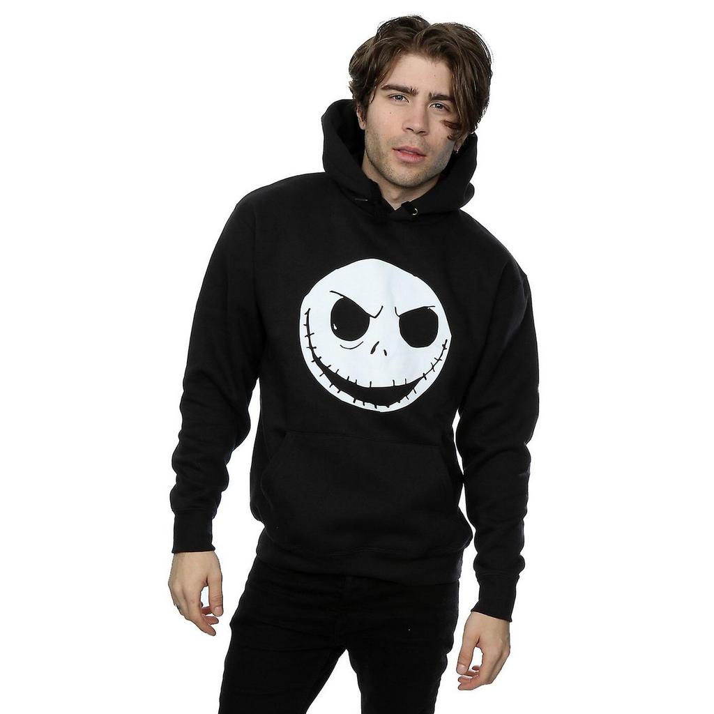 Nightmare Before Christmas Mens Jack Skellington Face Cotton Hoodie