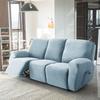 1 2 3 Seater Velvet Recliner Sofa Cover Elastic Split All -Inclusive Sofa Slipcovers Lounge Armchair Covers With Side Pocket