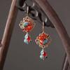 GemChic женские новые винтажные сплавы красная рыба калебаш агат изысканные серьги этническая мода серьги крючки на день рождения рождественский подарок ювелирные изделия