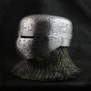 Hammered 18 Gauge Steel Medieval Blackened Great Knight Crusader Helmet W Chain