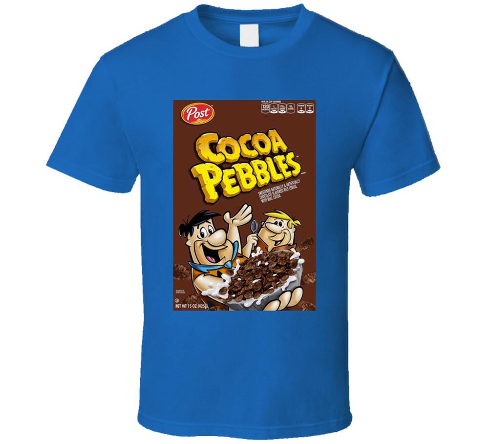 Cocoa Pebbles Box Greatest Cereal Of All Time Breakfast Fan Foodie T Shirt Mens Womens Tees Top