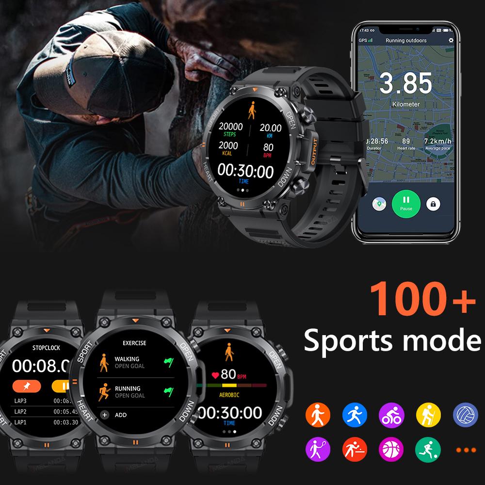 MEVADEN Новые 1,39-дюймовые мужские Bluetooth-смарт-часы с функцией вызова, спортивные фитнес-трекеры, мониторы сердечного ритма, умные часы для Android IOS 400 мАч MD56