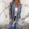 Women's Oversized Checkered Blazer Jacket Casual Outfit