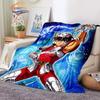 Classics Animated Character Seiya Patterned Wool Blanket Cartoon Saint Seiya Series Children Shawl and Sofa Super Soft