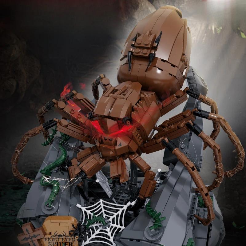 Коллекционная модель восьмиглазого паука, детские развивающие строительные блоки, игрушки для мальчиков и девочек, подарки на День защиты детей