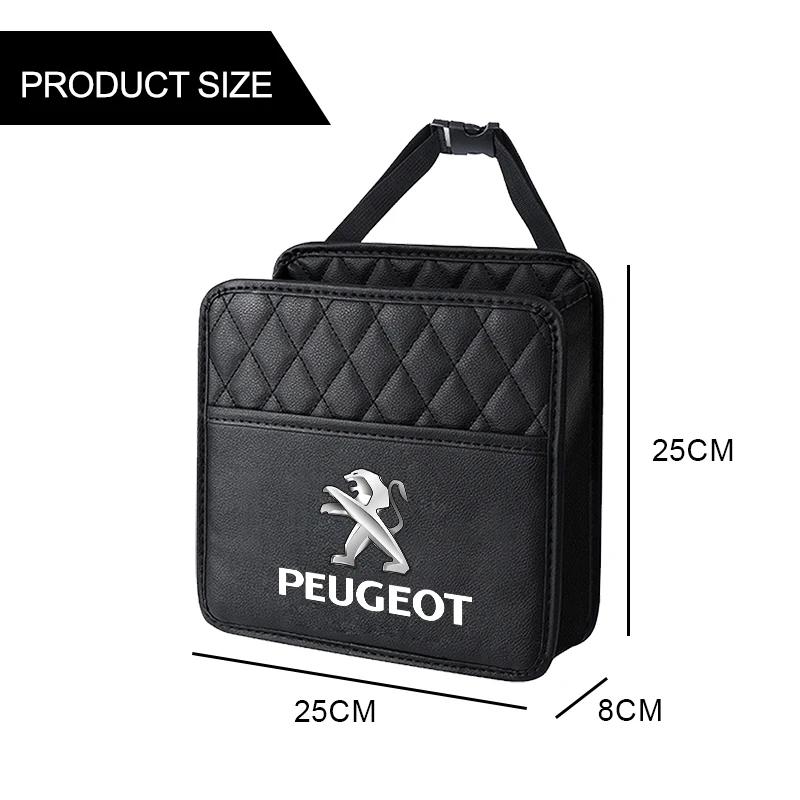 For Peugeot Leather Car Styling Organizer Car Interior Storage Box Sticker Accessories For Peugeot 308 307 206 208 207 3008 508