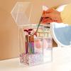 Makeup Brush Holder,Clear Cosmetic Brushes Organizer With Drawer for Storage Brushes with Lid for Dressing Tables and Vanity