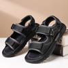 Fashion Fashion Commute Men Sandals Outdoor Soft Sole Breathable Beach Sports Shoes Casual Leather Sandals Lightweight Open Toe Sandals