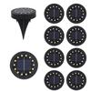 Solar Garden Light IP65 Waterproof In-ground Light 14 LED Path Lighting (Warm White) (Set of 8 White)