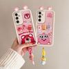 KEYSION Cute Ear 3D Cartoon Case for Samsung A54 5G A34 with Bracelet Soft Silicone Shockproof Phone Cover for Galaxy A24 A14 LTE