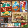 Hot Dogs Burgers Pizza Metal Signs Vintage Posters Kitchen Wall Decoration Tin Sign Bar Home Decor Metal Plaques Art Painting