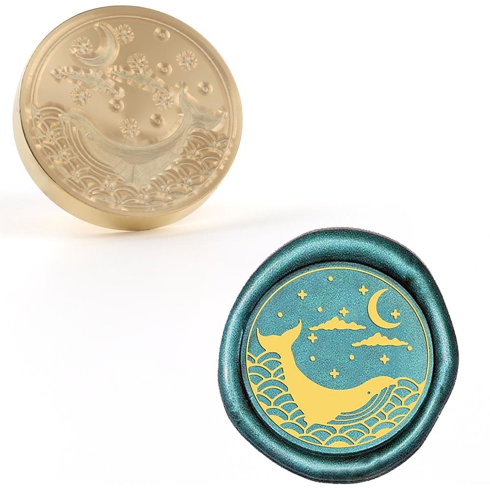 1 шт. Серия «Океан» Сургучные печати Трезубец Золотая рыбка Крюк Акула Узор Сургучные печати 25 мм Съемная латунная головка Для украшения