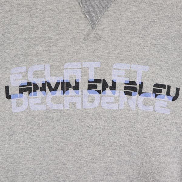 LANVIN en Bleu Сделано в Японии Свитшот с длинным рукавом 48 Серый Мужской Б/у