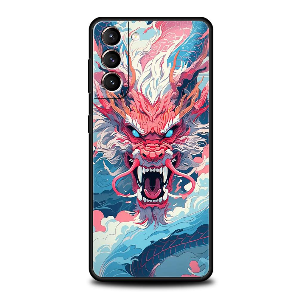 Мультяшный чехол-дракон для Samsung Galaxy S24 S23 S22 S20 S21 FE Ultra S24 S23 S10 S10E S9 S8 Plus 5G Силиконовый чехол для телефона Сумка Capa