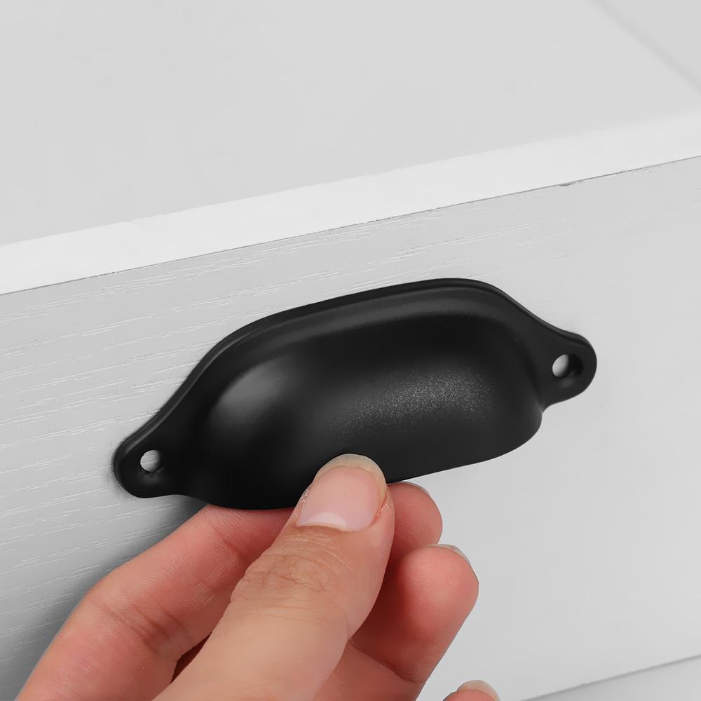 Antique Brass Dresser Furniture Shell Shape Cabinet Pulls Door Handle Drawer Knob Wardrobe Pulls