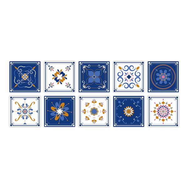 PVC Self-adhesive Sticker Waterproof DIY Tile Sticker Furniture Bathroom Kitchen Wall Stickers Removable Tile Stickers