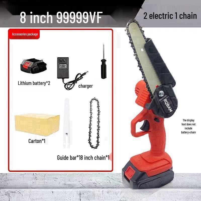 Cordless Handheld Electric Chainsaw with Lithium Battery for Household or Outdoor Use
