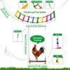 6Pcs Chicken Toys for Coop Accessories Xylophone Toy Chicken Mirror Ladder Bridge Coop Swing Vegetable Hanging Chicken Feeder