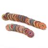 100 Pcs Mixed Pattern Vintage Wood Buttons with 2 Holes for DIY Sewing Craft Decorative 25mm