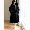 Leopard Print Plus Long Over-knee Imitation Mink Fleece Fur Coat Hooded Jacket Women's Autumn and Winter New