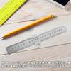 PAVIKE Ruler Stop with Ruler, Ruler with Stopper, Ruler Positioning Block, Architect Ruler, School Ruler, Straight Ruler, Stainless Steel Ruler, Surve