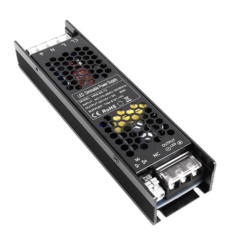 60 Вт 12 В 0-10 В Светодиодный драйвер constant voltage, диммируемый, импульсный блок питания