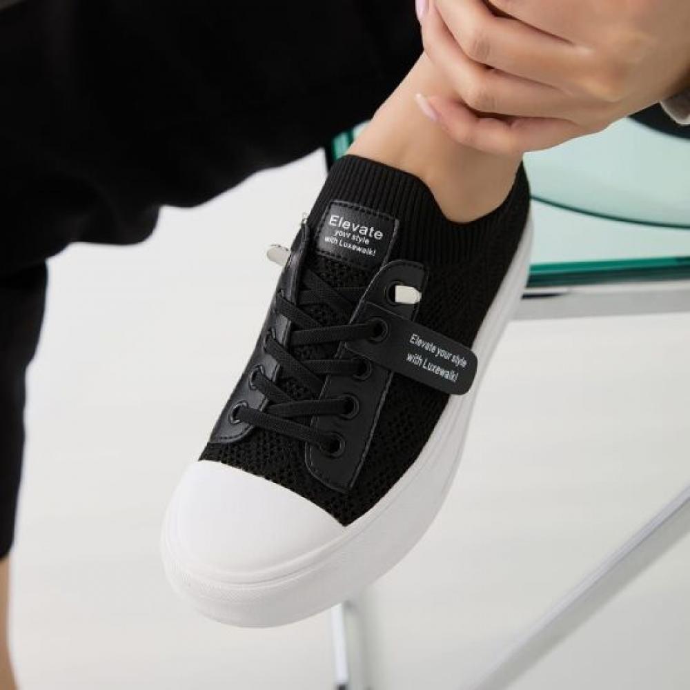 Jisyu Reily Bandstring Knit Sneakers 3.5cm