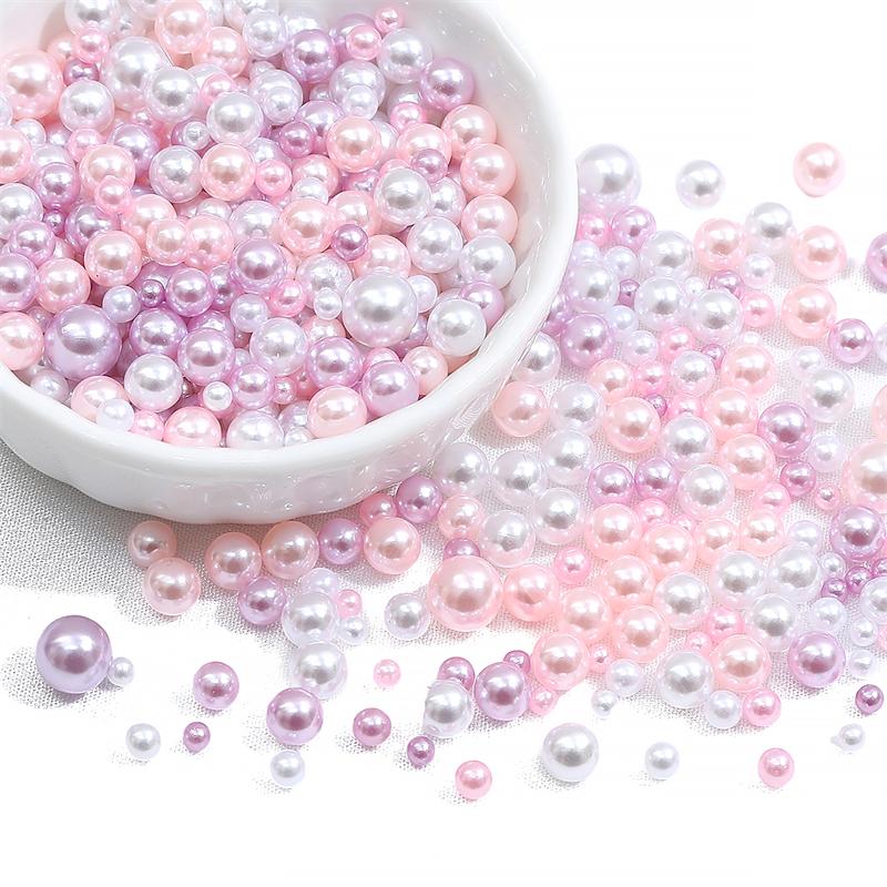 200 шт., 3-8 мм, цветные бусины из АБС-пластика, круглые искусственные жемчужные бусины для самостоятельного изготовления ювелирных изделий, украшения дома, художественный искусственный жемчуг для наполнителей ваз