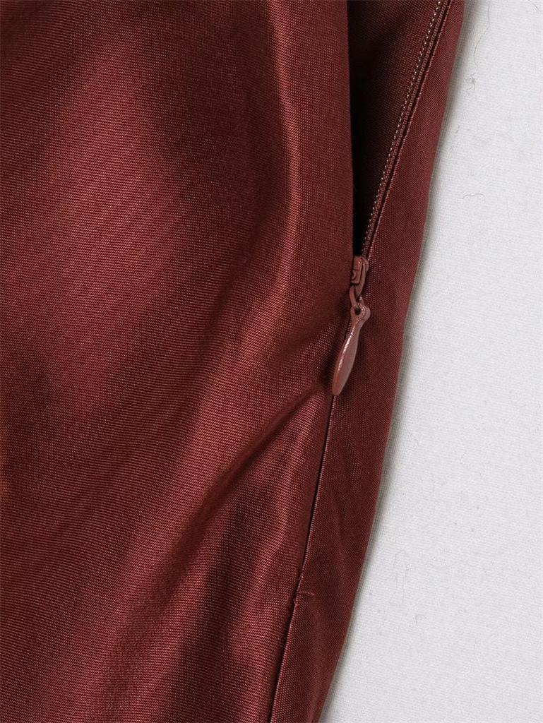 Женская европейская и американская юбка из шелкового атласа с блоками цвета и кружевной отделкой