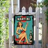 Винтажная металлическая жестяная вывеска с рекламой Martini Ретро Настенный Арт Декор для Внутреннего/Наружного Использования Классическая Кинотематика