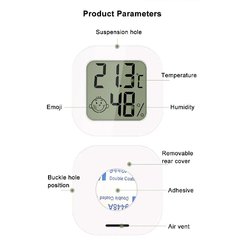 Mini LCD Digital Thermometer Hygrometer Indoor Temperature Humidity Meter Sensor Gauge Weather Station For Home Room