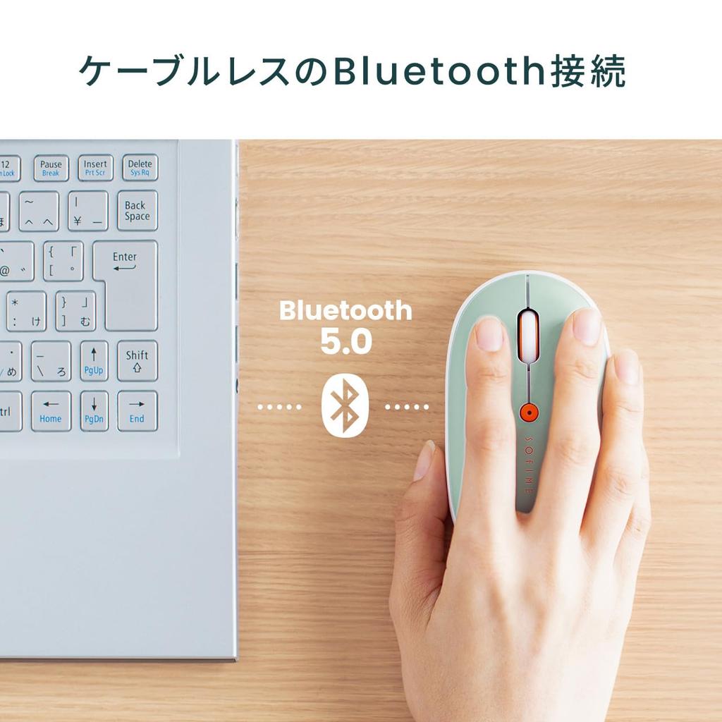 Sanwa Direct Bluetooth Dark Mouse, Slim, Rechargeable, Silent, Multi-Pairing, Ambidextrous, Gray, 400-MABT178DGY
