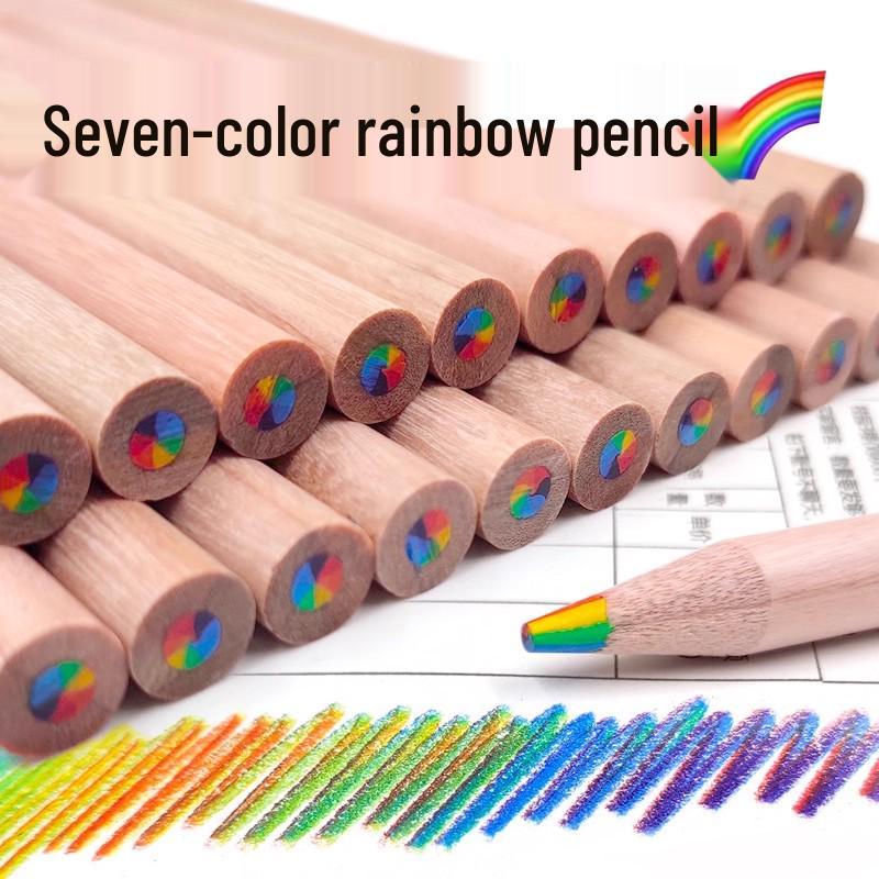 Rainbow Gradient Pencil: Multi-Color Stroke DIY Pen for Children's Art