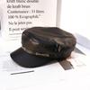 PU Leather Girl British Style Winter Women Berets Painter Cap Korean Style Octagonal Hat Navy Hat