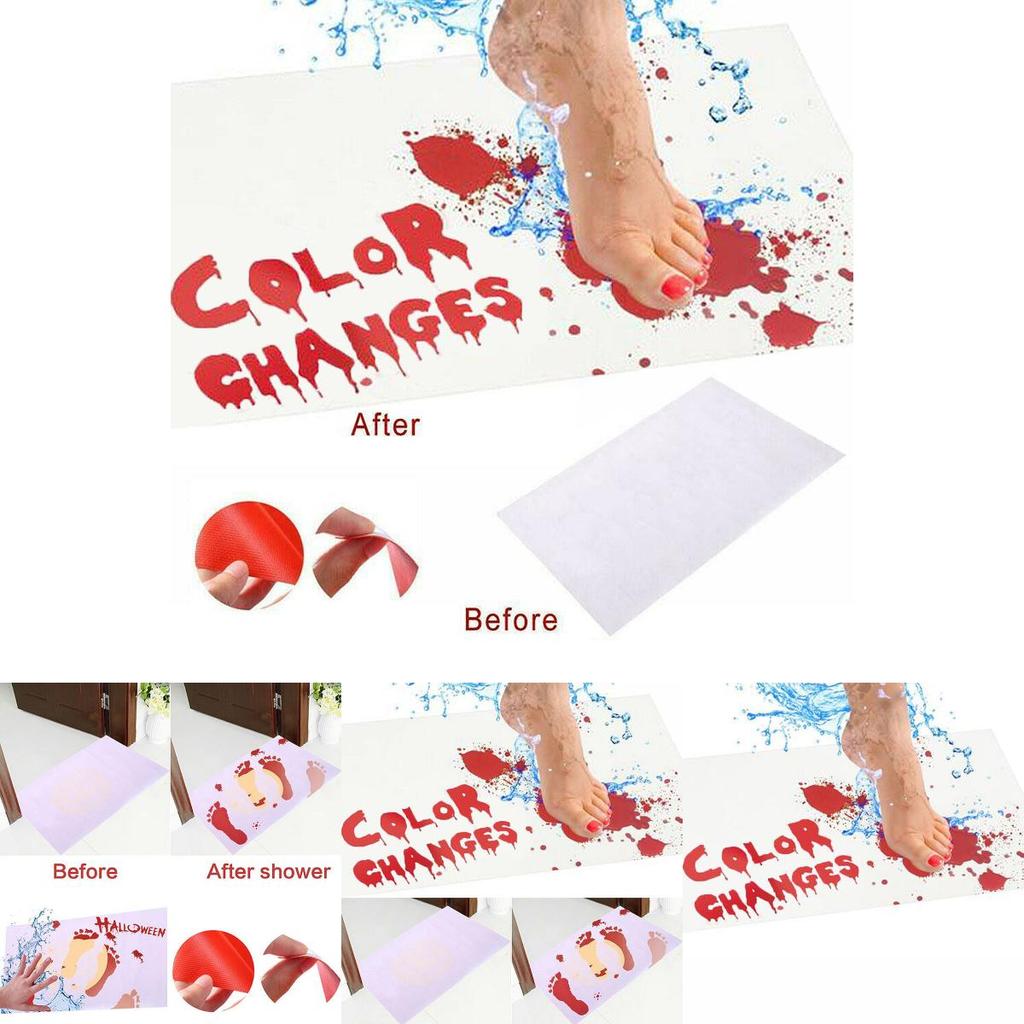 Подарок Хэллоуин 2019 Коврик для душа 'Ванна с кровью' Ковер Подушка Ужасный напольный коврик