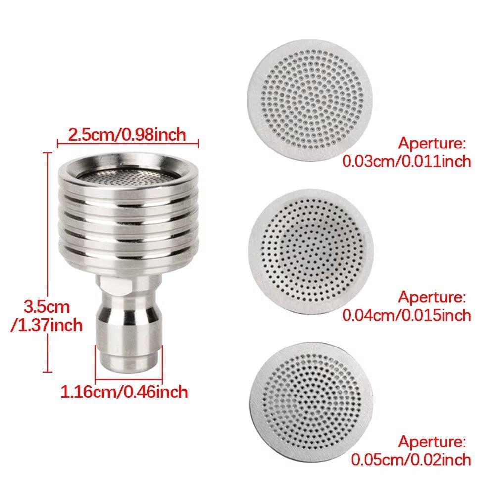 Power Washer Stainless Steel Water nozzle Quick Plug Metal Washing Nozzle Small Flower 0.3/0.4/0.5mm Shower Head Car Cleaning