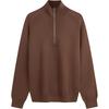 High-End Ready-To-Wear Fashion Casual Half-Zip Stand Collar Knit Sweater Men Sweater Light-Brown 40BM333-N2Q