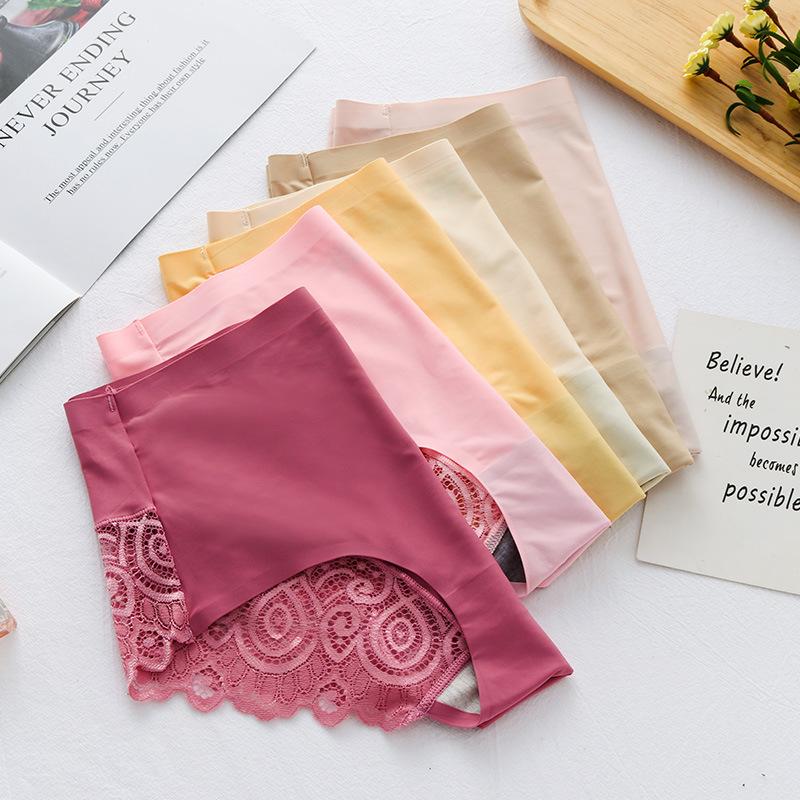 Женское сексуальное нижнее белье Трусики средней посадки Нижнее белье Кружево Чистый цвет Хлопок Женское нижнее белье Трусы