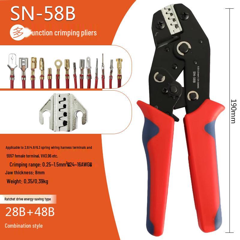 Набор кримпера с храповым механизмом SN-58B с несколькими вариантами губок